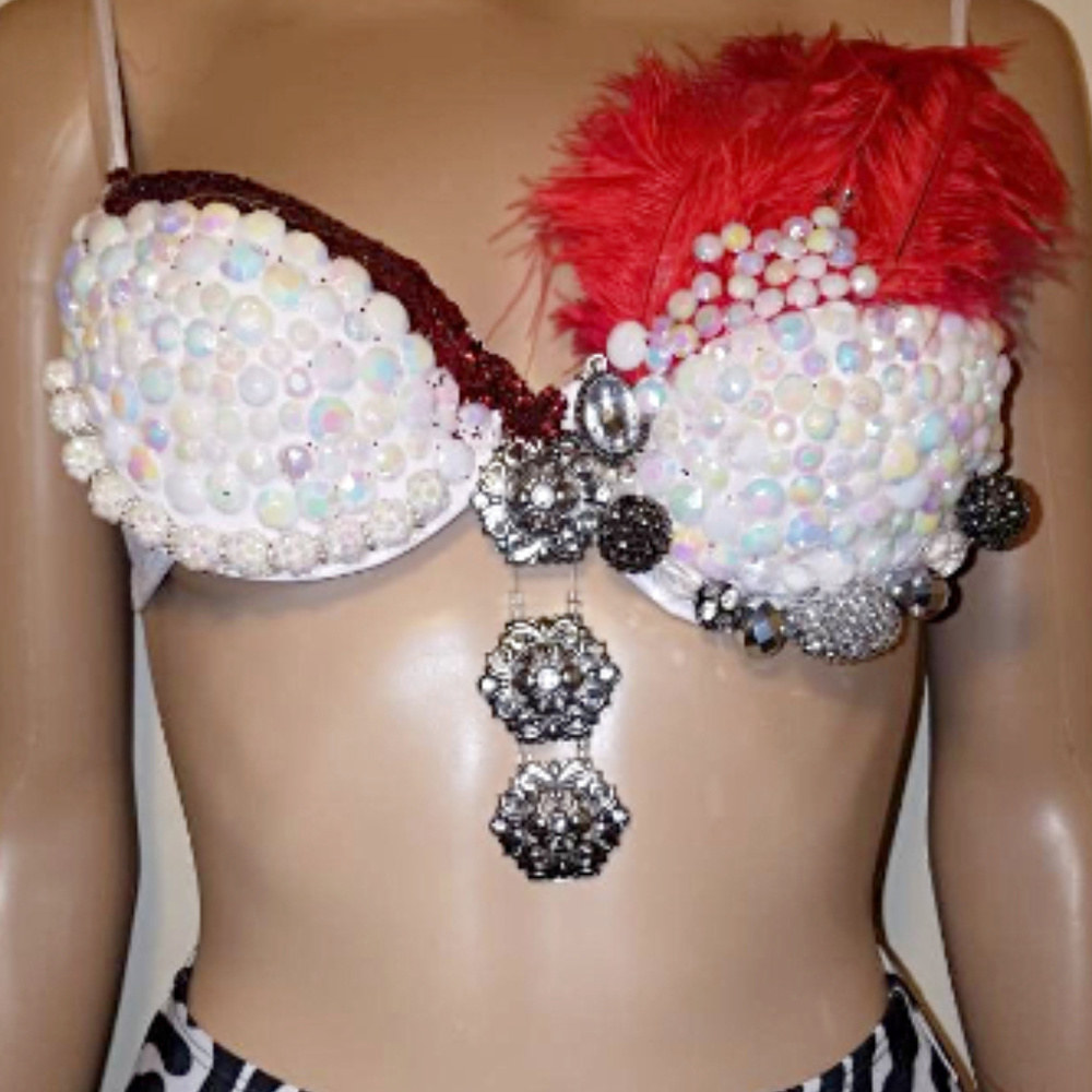 3 piece ,Rave bra,Diamond Rave Outfit - Picture 5 of 5